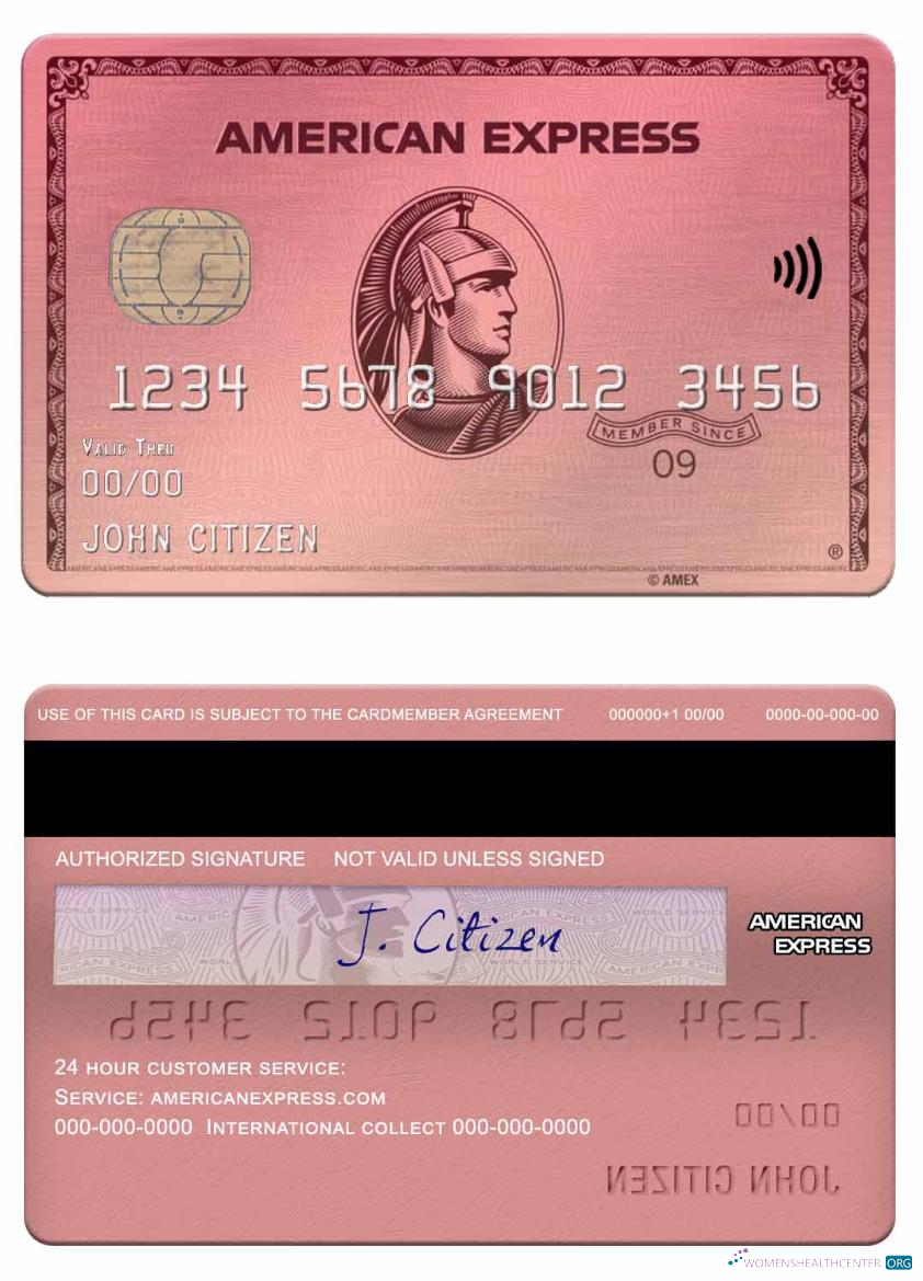 Download USA Capital One bank amex rose gold card Photoshop template